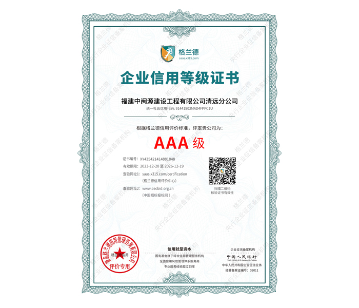 企业信用等级证书5